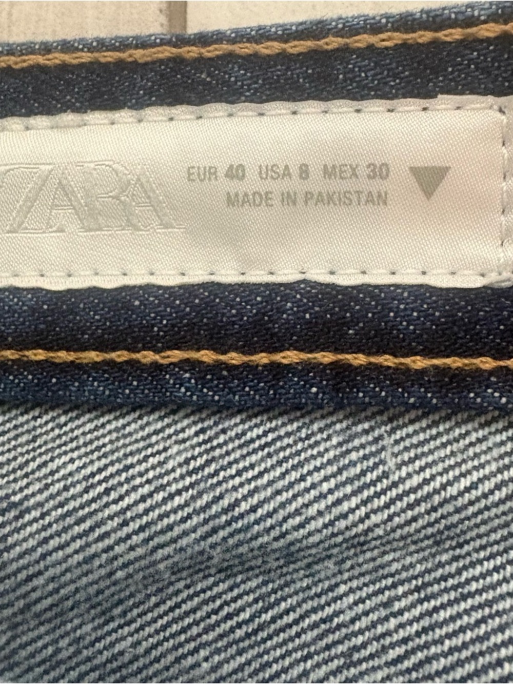 NWT Zara High Waist Barrel Jeans Horseshoe Womens 8 Blue Coastal Cowgirl Western - Picture 5 of 10